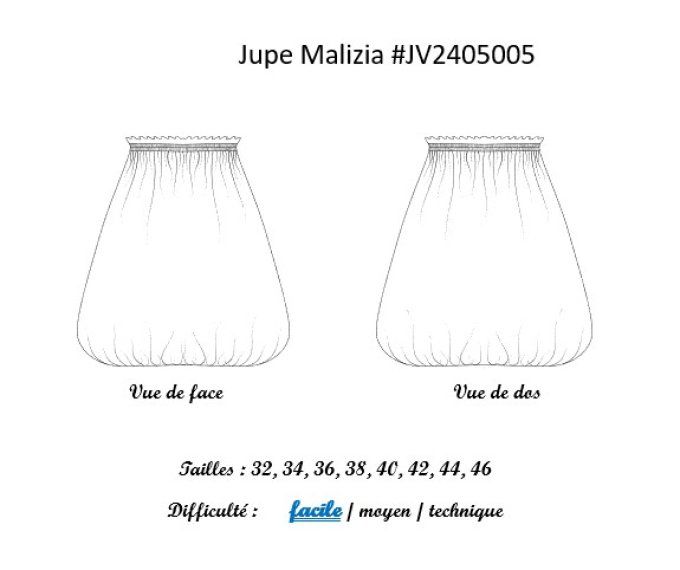 #JV2405005 Patron Jupe Malizia