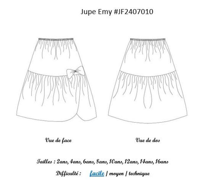 #JF2407010 Patron jupe Emy